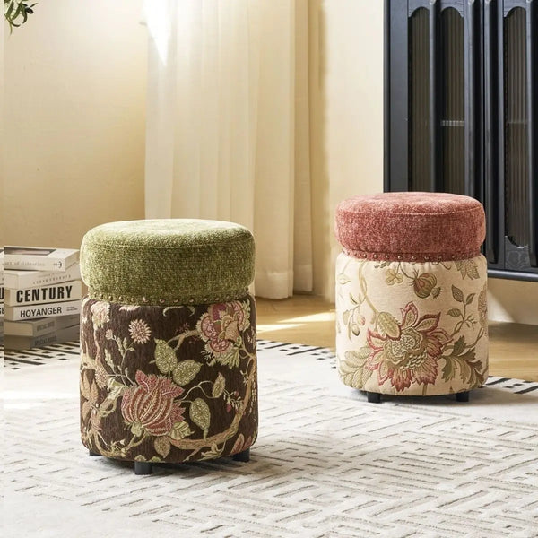 Tabouret Rond Capitonné Style Moderne