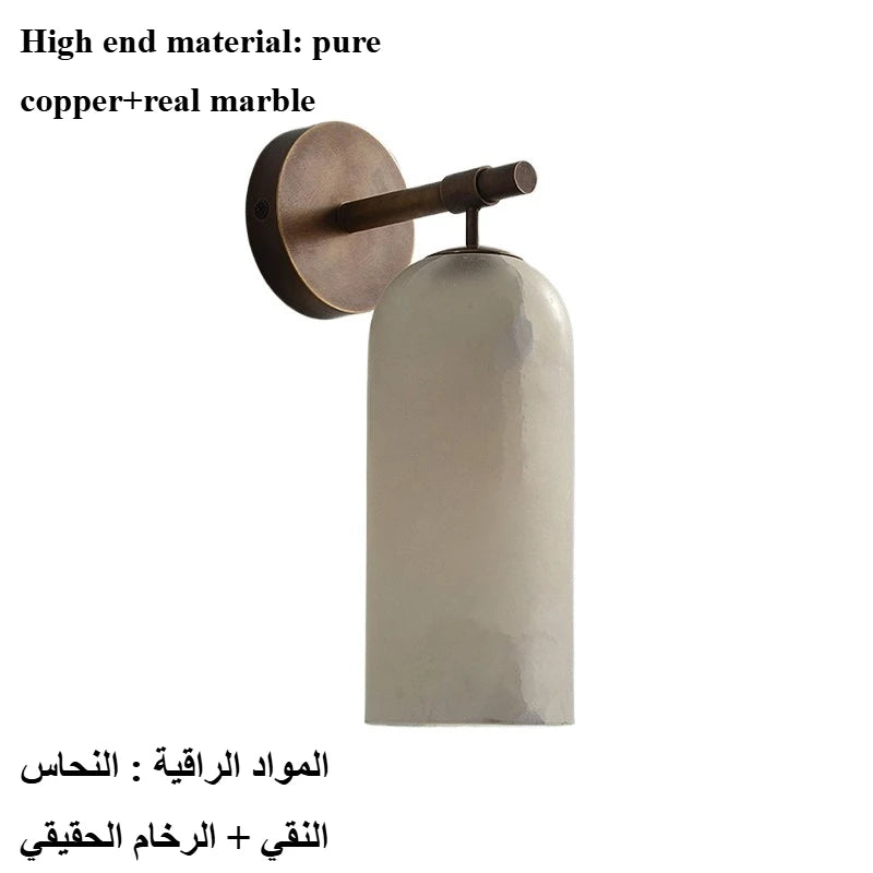 Applique Murale Marbre Espagnol Tout Cuivre Minimaliste