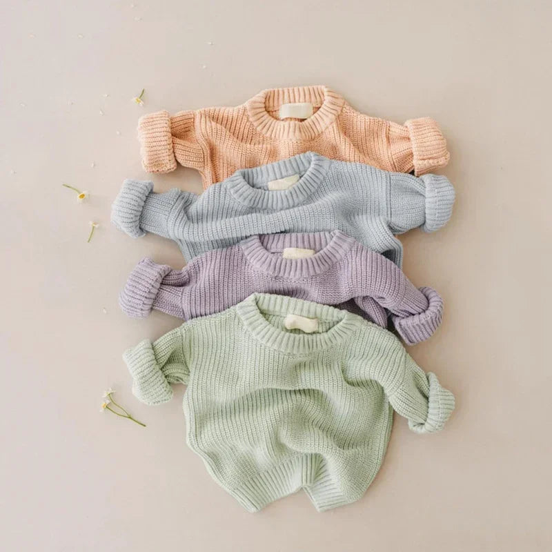 Pull Bébé Tricoté Épais Hiver