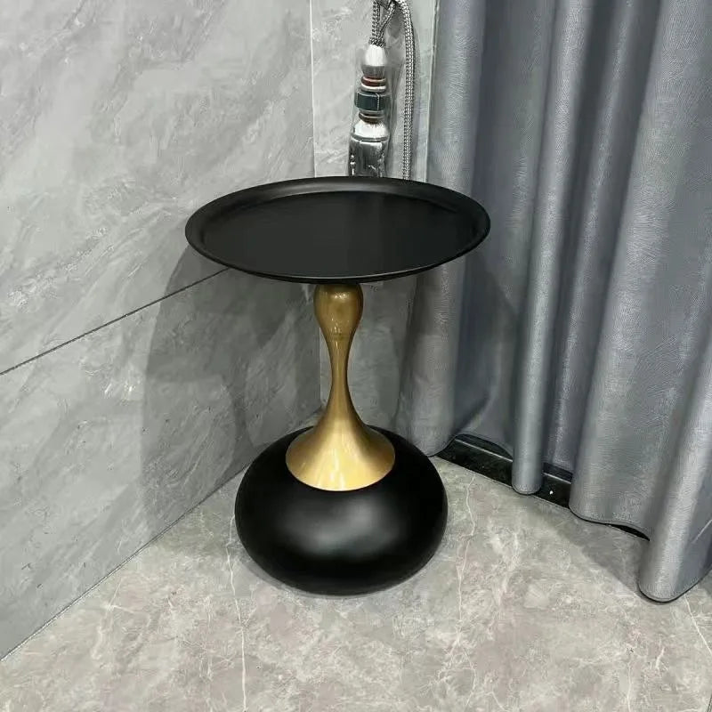 Table d'Appoint Ronde en Métal - Style Fer Forgé