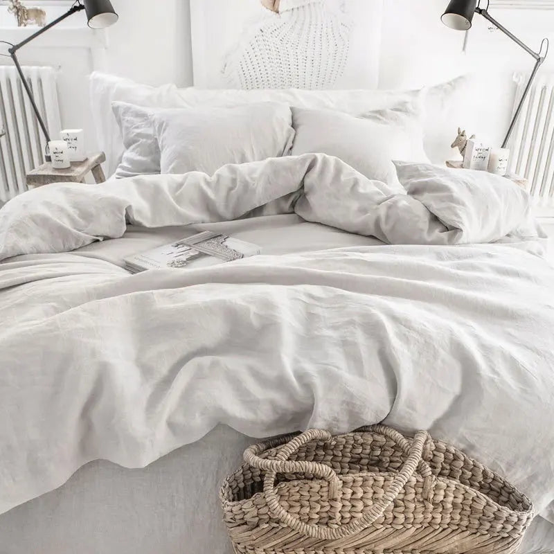 Ensemble de Draps 4 Pièces en Lin Pur - Confort Naturel