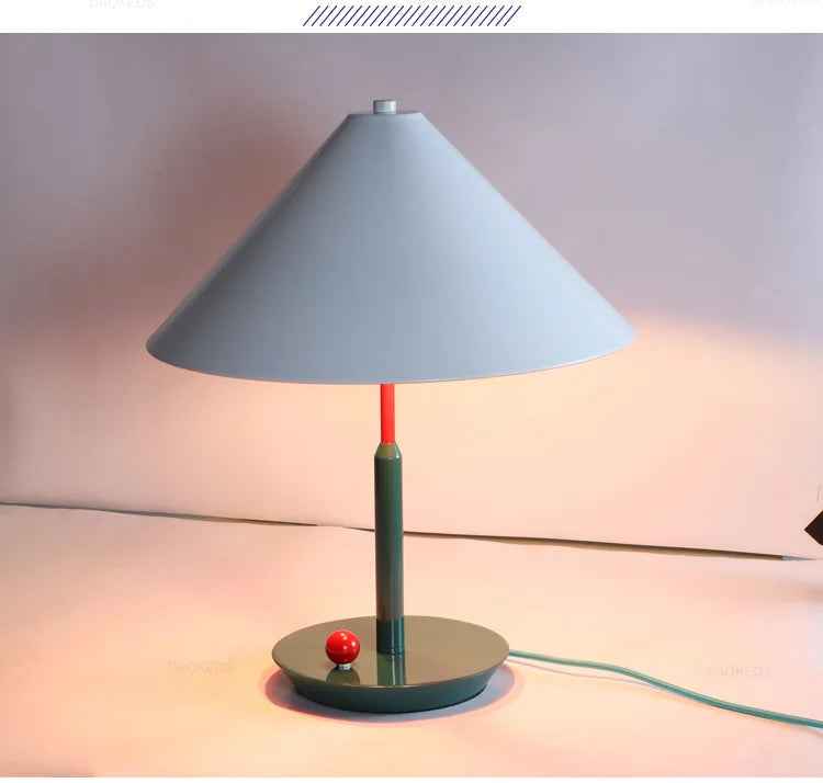Lampe de Table Bambou Forme Chapeau Style Nordique