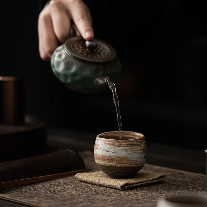 Tasse à Thé Kungfu en Grès Fait Main Style Ancien
