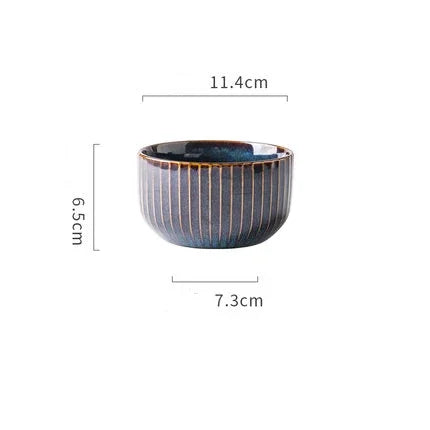 Bol en Céramique Émaillée Style Nordique pour Riz et Salade