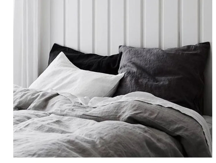 Housse de Coussin Lin Pur Format Enveloppe Coloris Uni