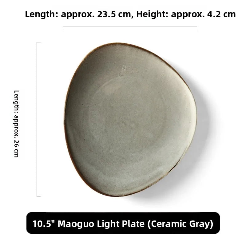 Assiette en Céramique Forme Irrégulière Style Nordique