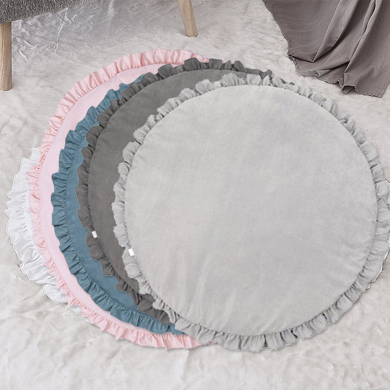 Tapis d'Éveil Rond Dentelle en Coton