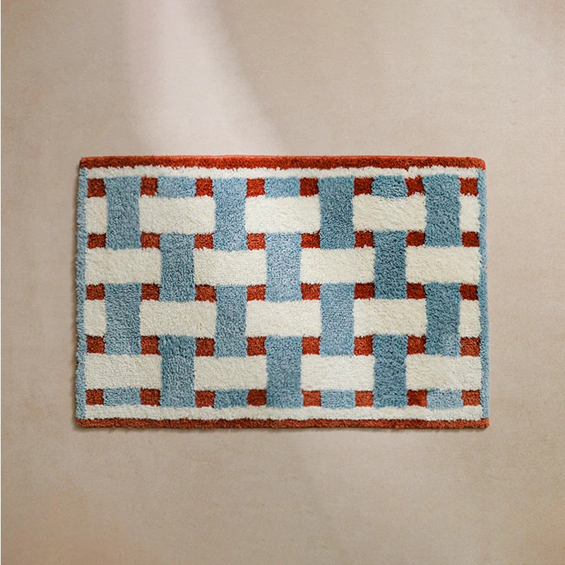 Tapis de Bain Antidérapant Rétro - Absorbant et Moelleux