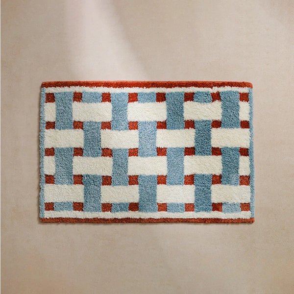 Tapis de Bain Antidérapant Rétro - Absorbant et Moelleux