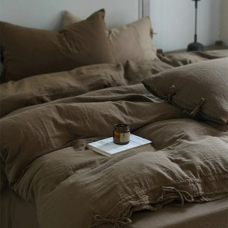 Parure de Lit en Gaze de Coton 3 Pièces