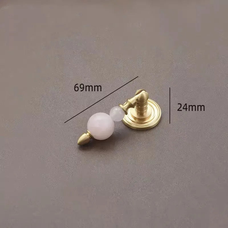 Crystal & Brass Drawer Knob – Polished Hardware