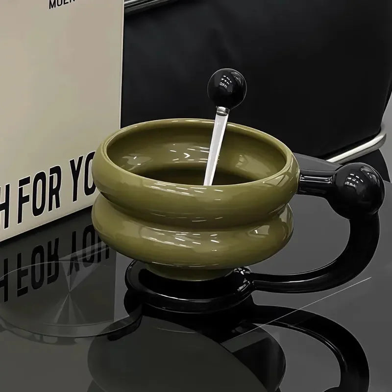 Tasse en Céramique Style Luxe Léger Vintage