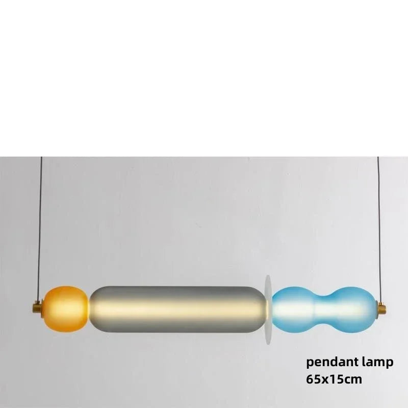 Suspension Design en Verre Coloré Vitrail
