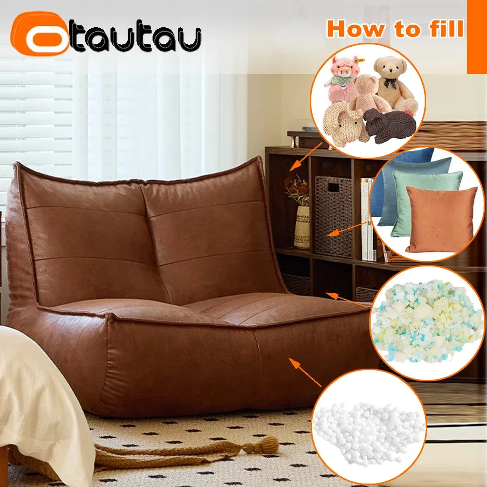 Housse de Pouf Poire en Cuir Synthétique (Sans Garnissage)