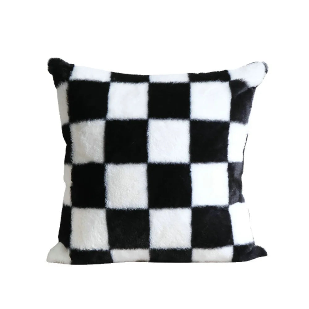 Housse de Coussin Rétro Française Noire
