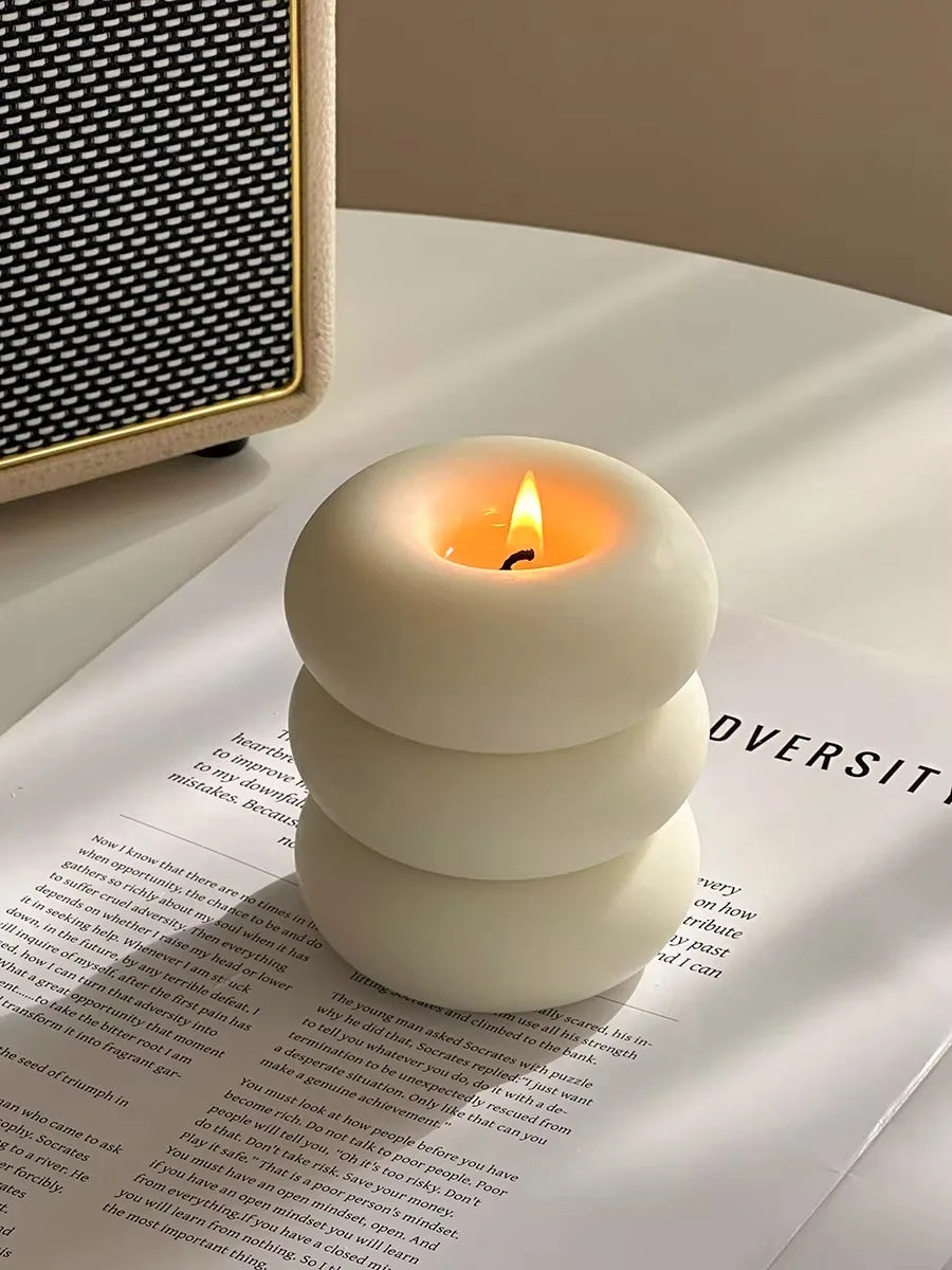 Bougie Parfumée Forme Donut Artisanale