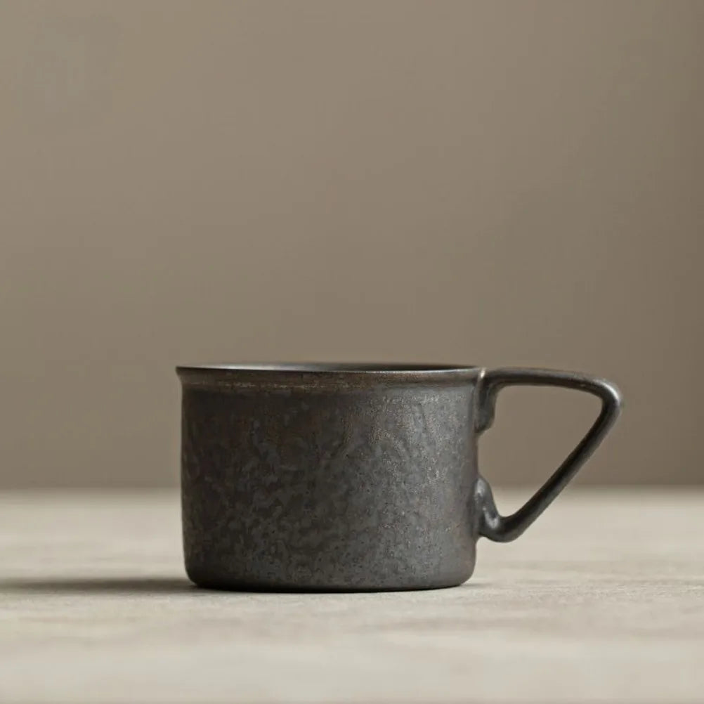 Ensemble Tasses Céramique Vintage Style Japonais Dorées