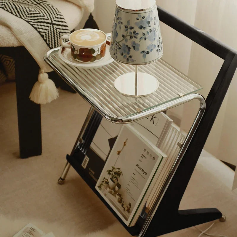 Table d'Appoint en Bois Massif Design Minimaliste