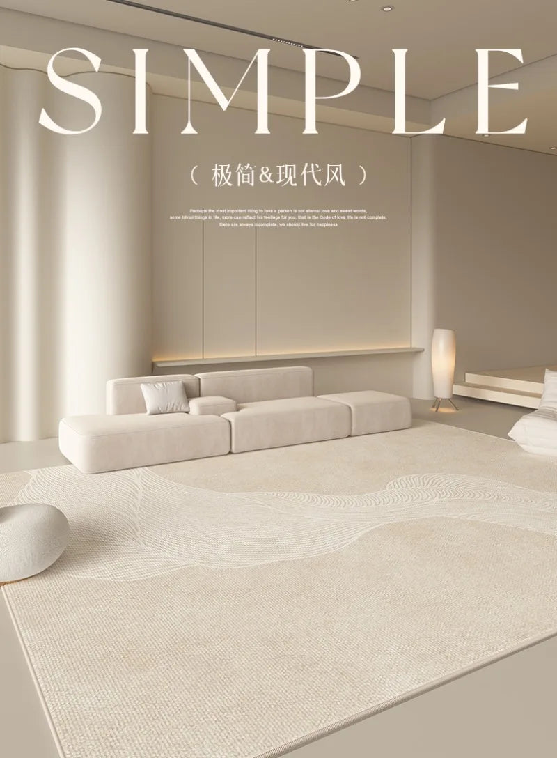 Tapis Style Japonais Minimaliste Peluche Douce Antidérapant