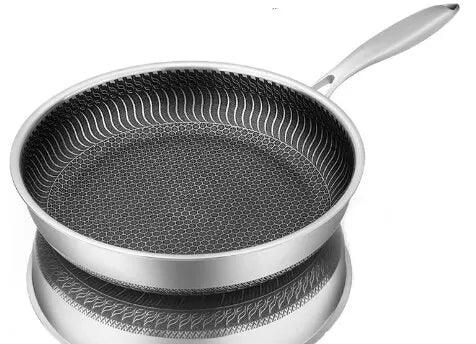 Poêle Wok Tri-Couches Acier Inoxydable 316 Double Face