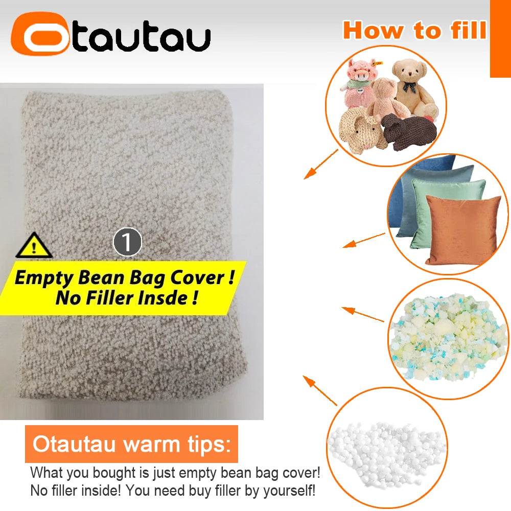 Housse de Pouf Ottoman Velours Diamant - Sans Garnissage