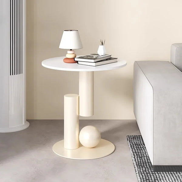 Table d'Appoint Ronde Métal - Style Marocain Moderne