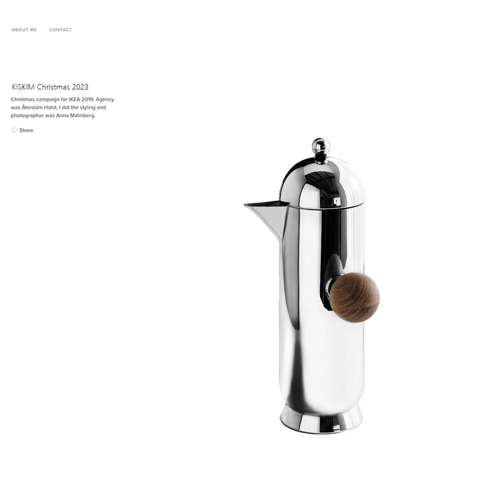 Sculptural Stainless Steel Coffee Pot – European Style Kettle