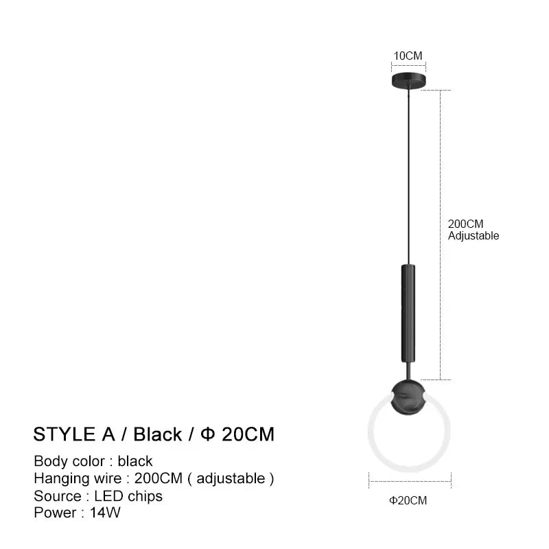 Suspension de Luxe Dorée - Style Nordique LED