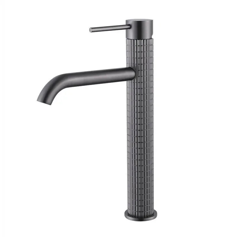 Robinet de Lavabo Or Rose Brossé Sculpté Artisanal