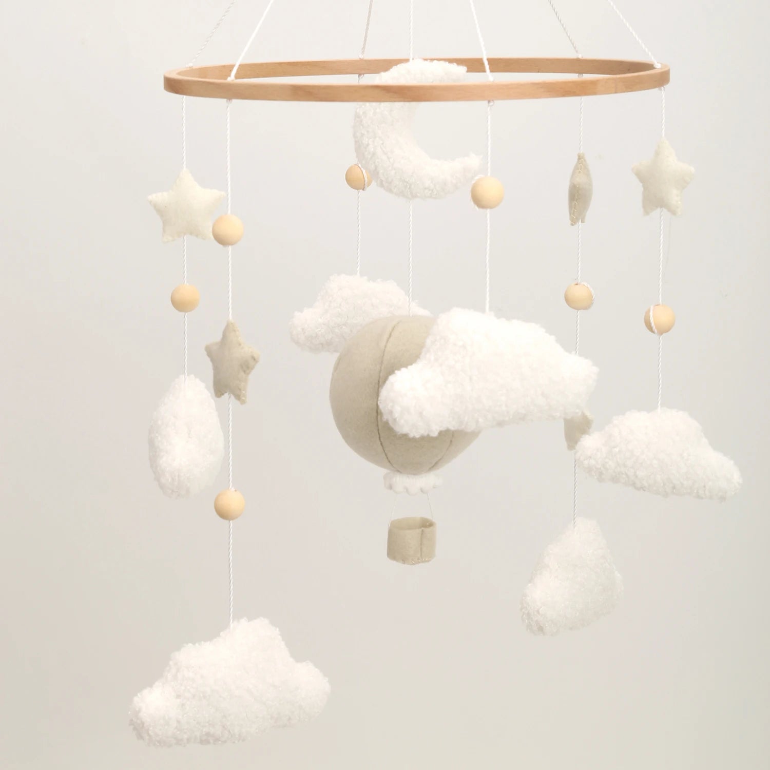Mobile Montgolfière Lune et Étoiles pour Bébé