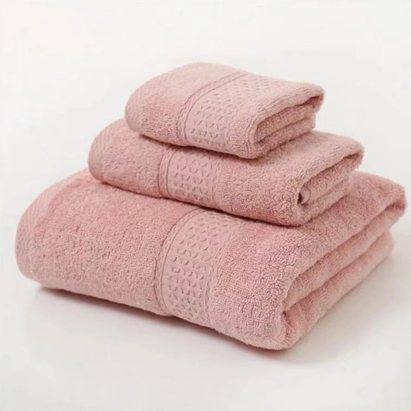 Luxury Cotton Towel Set – Bath, Hand & Washcloth