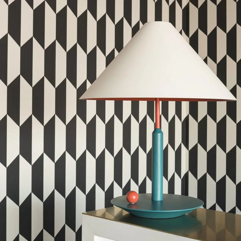 Lampe de Table Bambou Forme Chapeau Style Nordique
