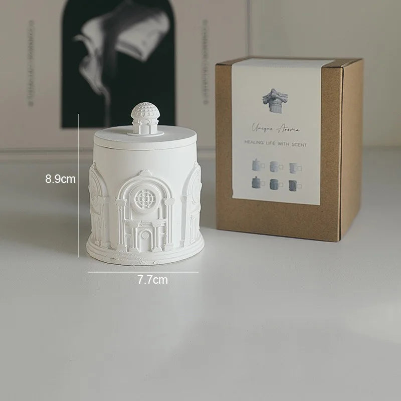 Bougie Parfumée Sculpture en Plâtre
