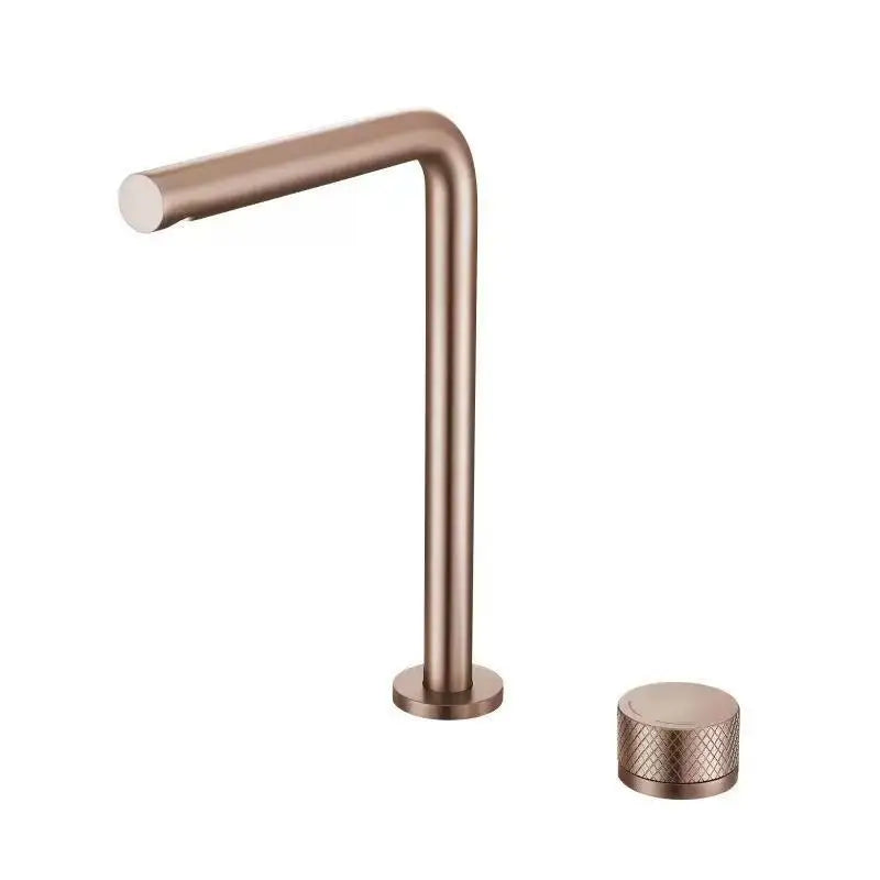 Robinet de Baignoire Or Rose Brossé Rotatif Grand Écart