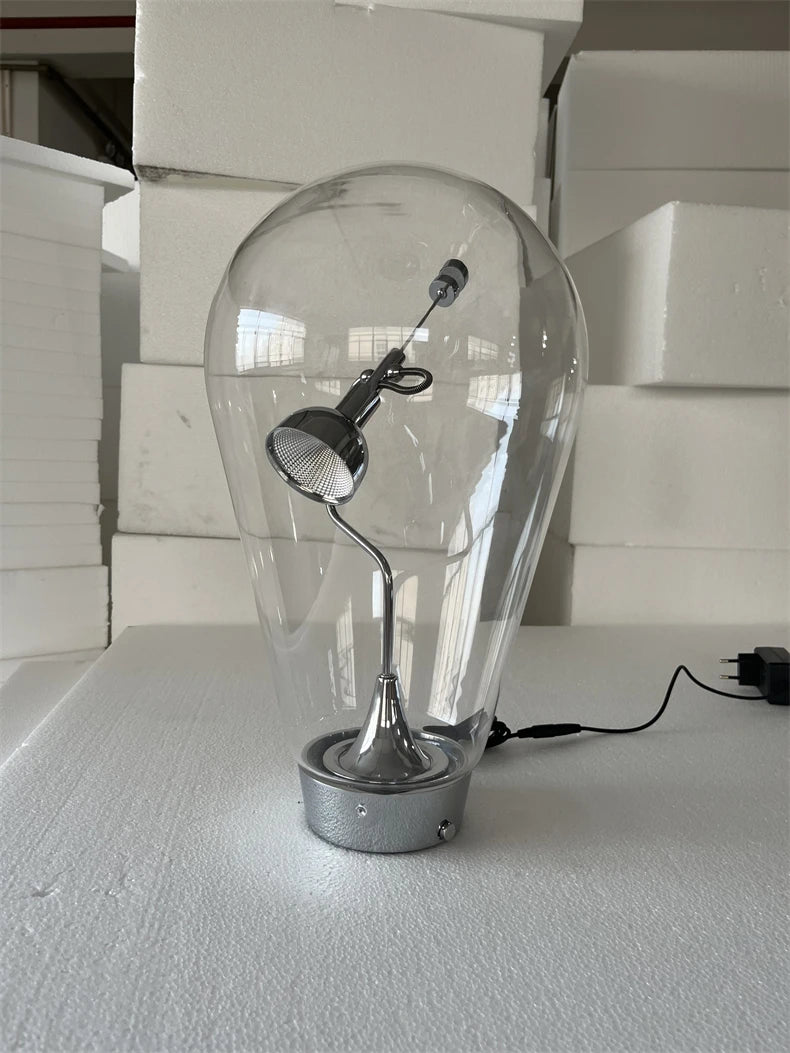 Lampe de Bureau Verre Italienne Vintage Rotative Dimmable
