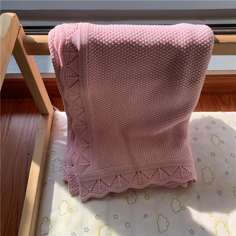 Couverture Bébé Tricotée Style Nordique