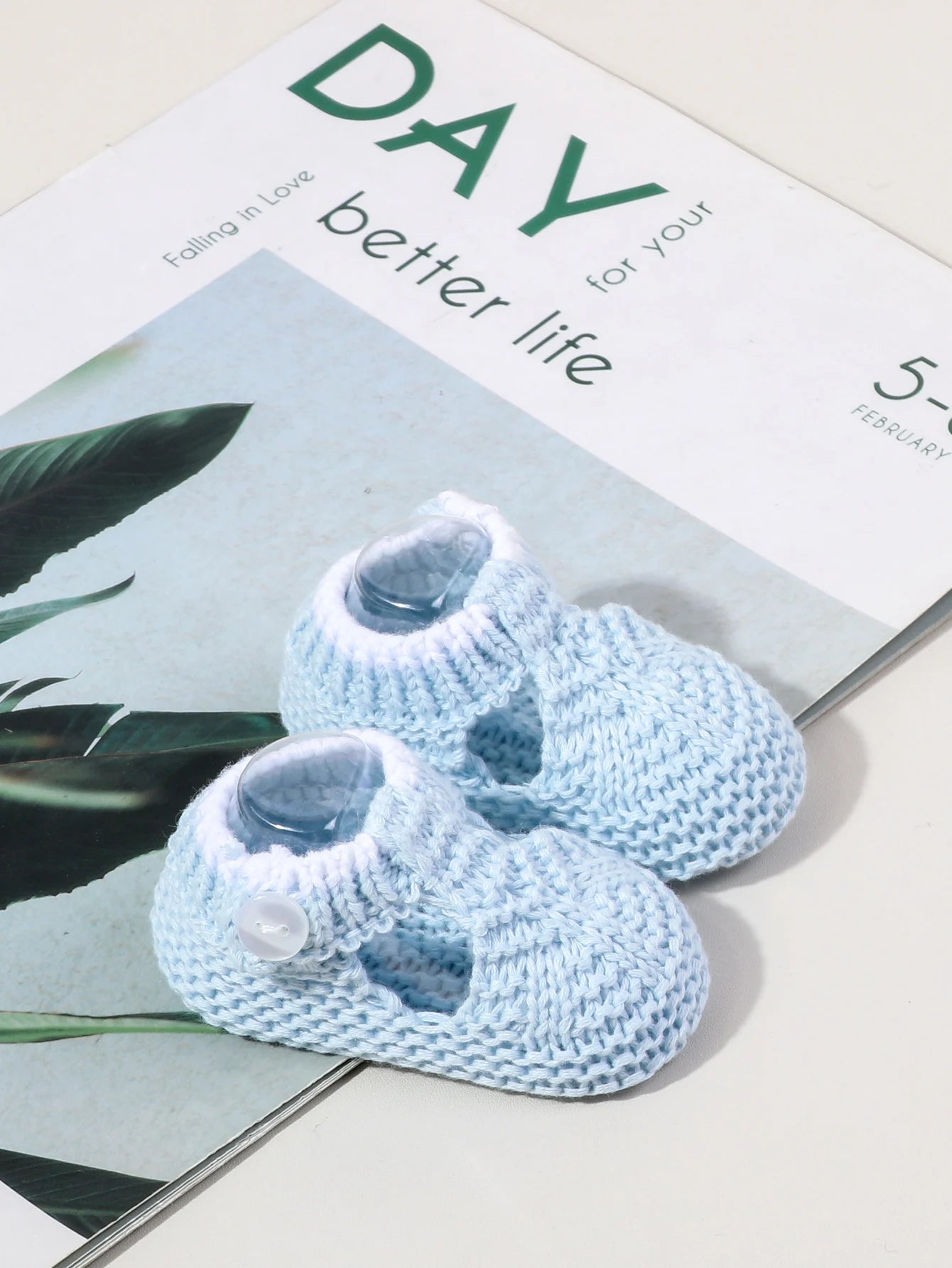 Chaussons Bébé Tricotés Motif Cartoon 0-3 Mois