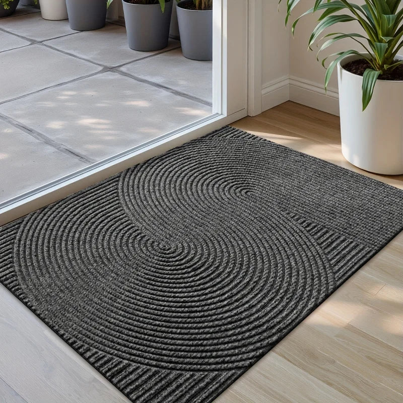 Tapis Minimaliste Rond Texturé - Beige