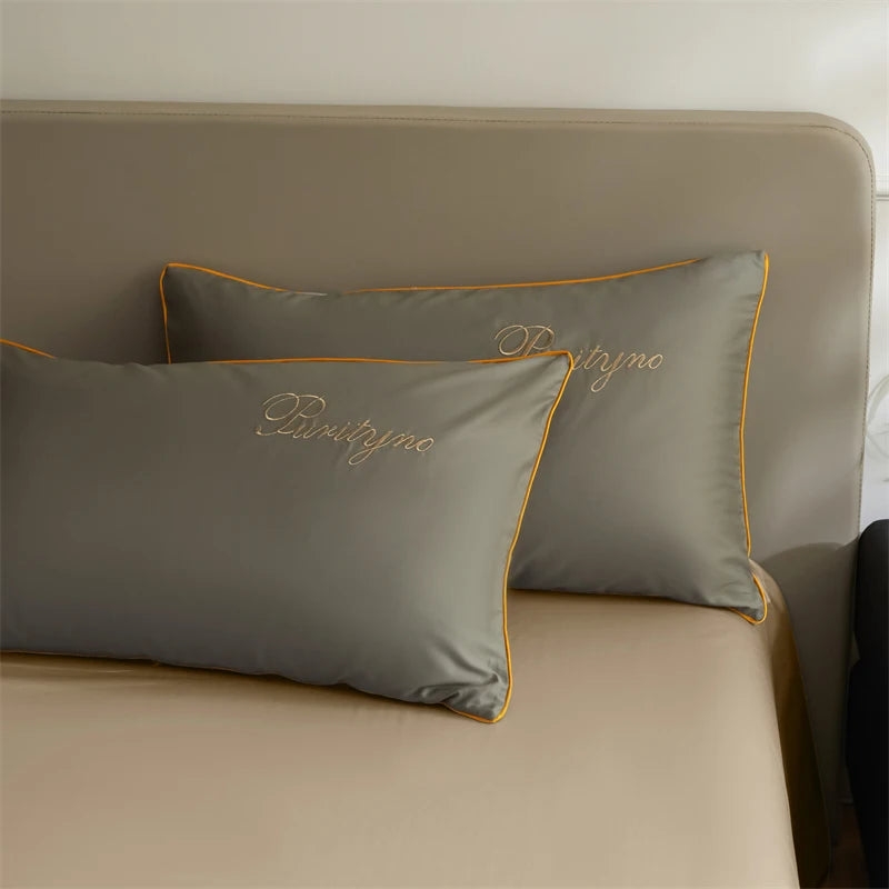 Set Housse de Couette Coton Égyptien avec Taies