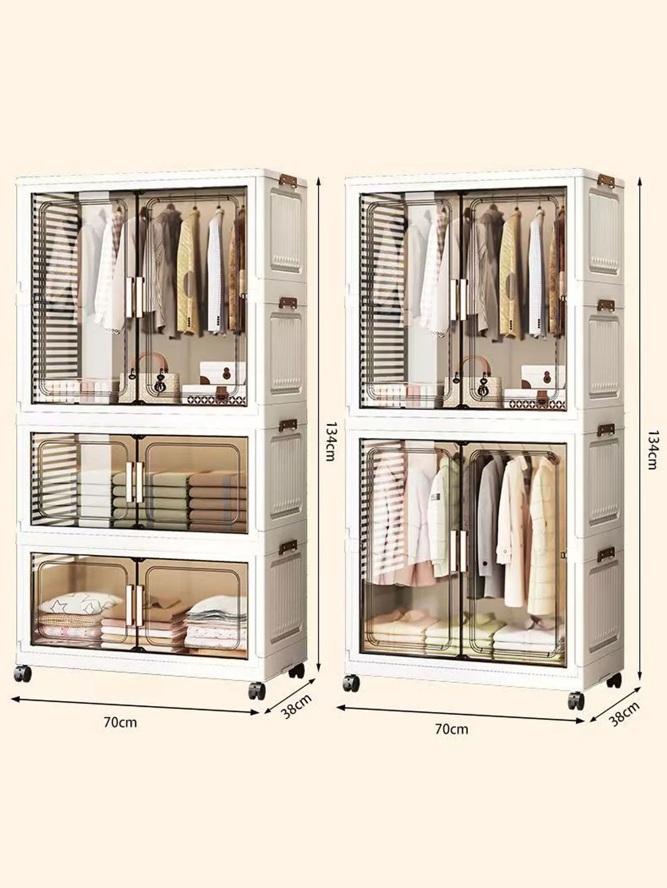Meuble de Rangement Multi-Niveaux Sans Montage