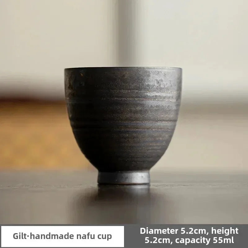 Tasse à Thé Kungfu en Grès Fait Main Style Ancien