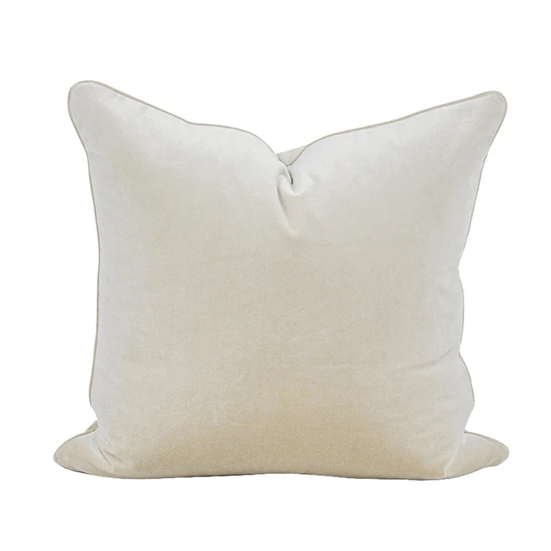 Housse de Coussin Velours Italien Vert Olive Uni