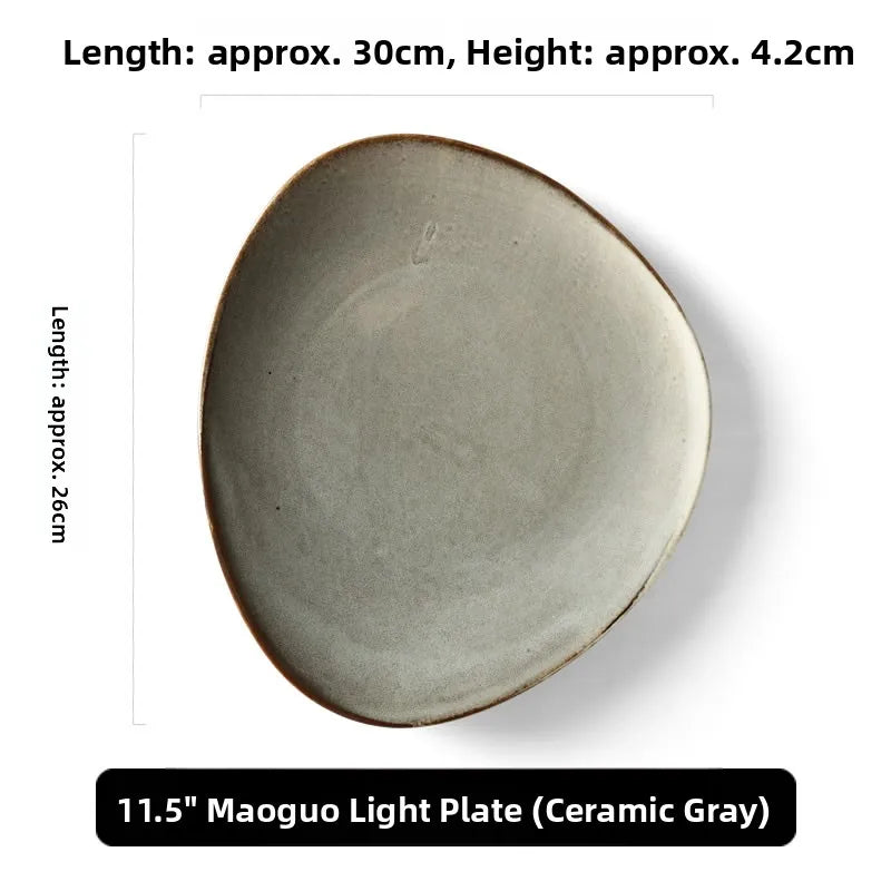 Assiette en Céramique Forme Irrégulière Style Nordique