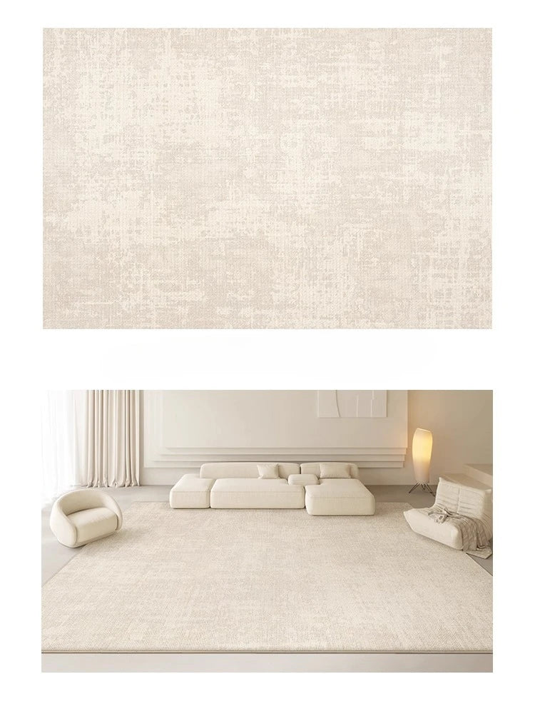 Grand Tapis Style Crème pour Salon et Chambre