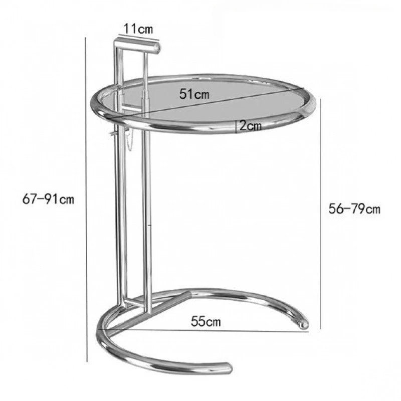 Table Basse Nordique en Verre Relevable