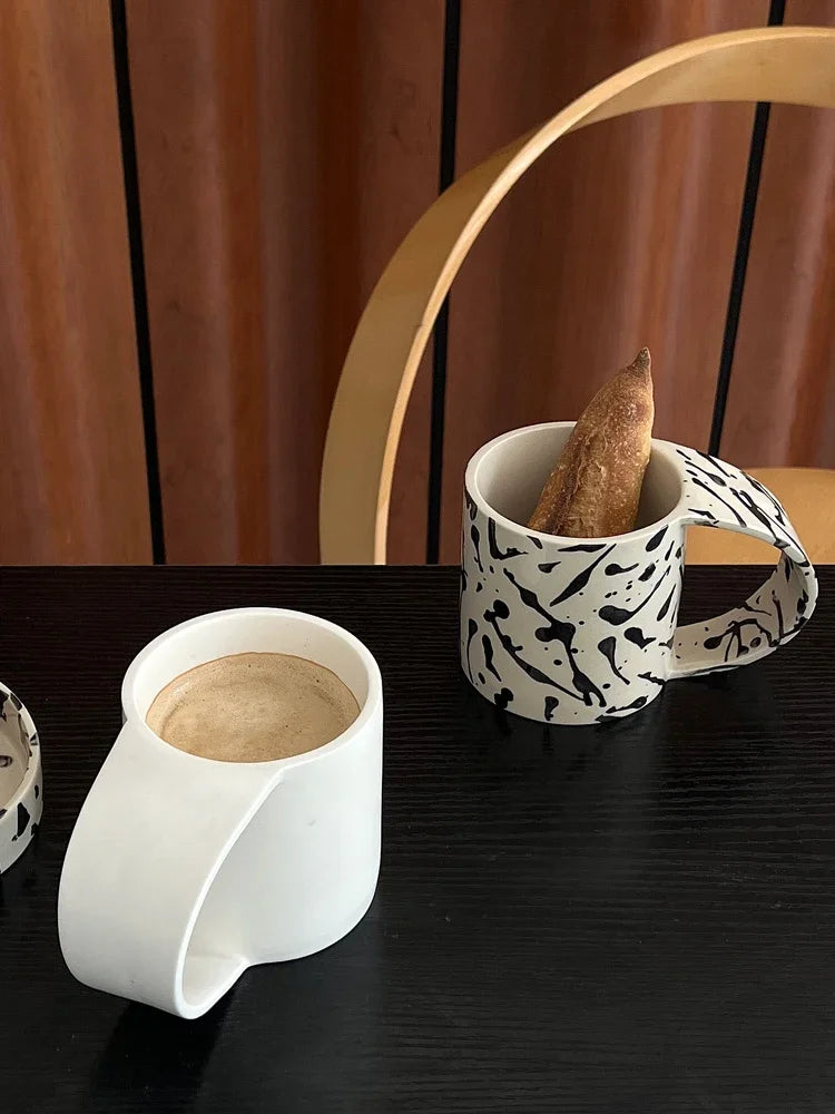 Tasse en Céramique Mouchetée Style Rétro