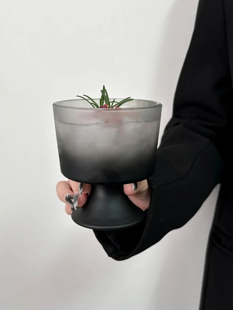 Frosted Dessert Glass – Gradient Black