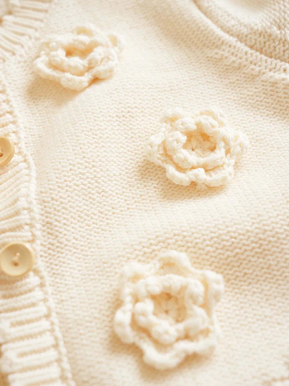 Cardigan Fille Brodé Motif Champignon