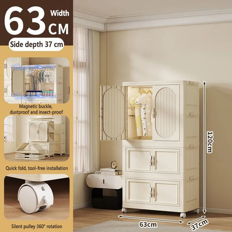 Armoire Pliable Enfant pour Vêtements et Jouets