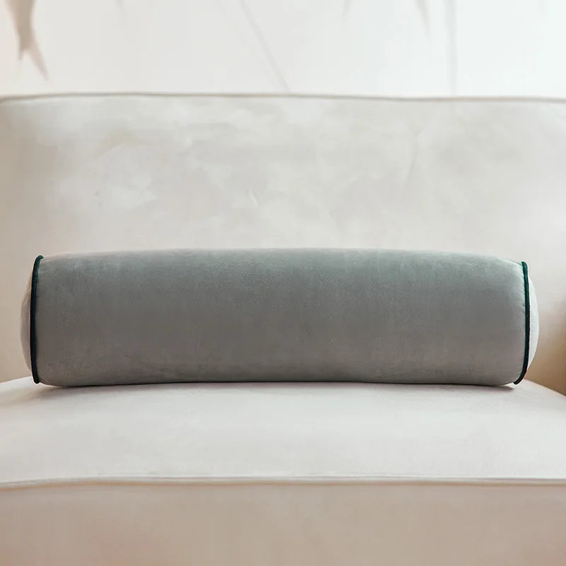 Coussin Traversin Velours - Bordure Passepoilée